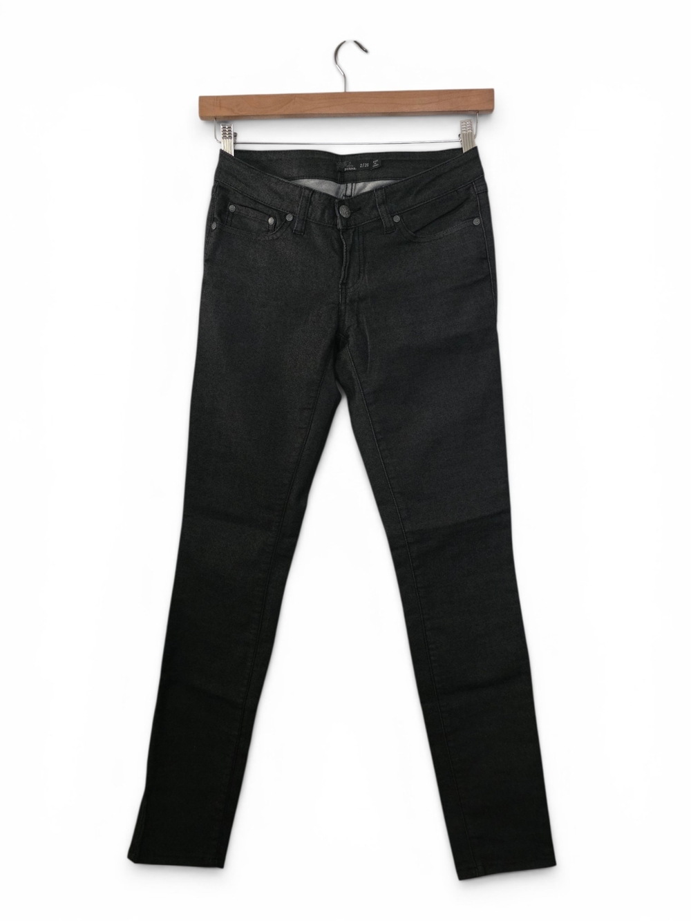 prAna Kara Skinny Jeans Black Organic Cotton Stretch Size 2 / 26